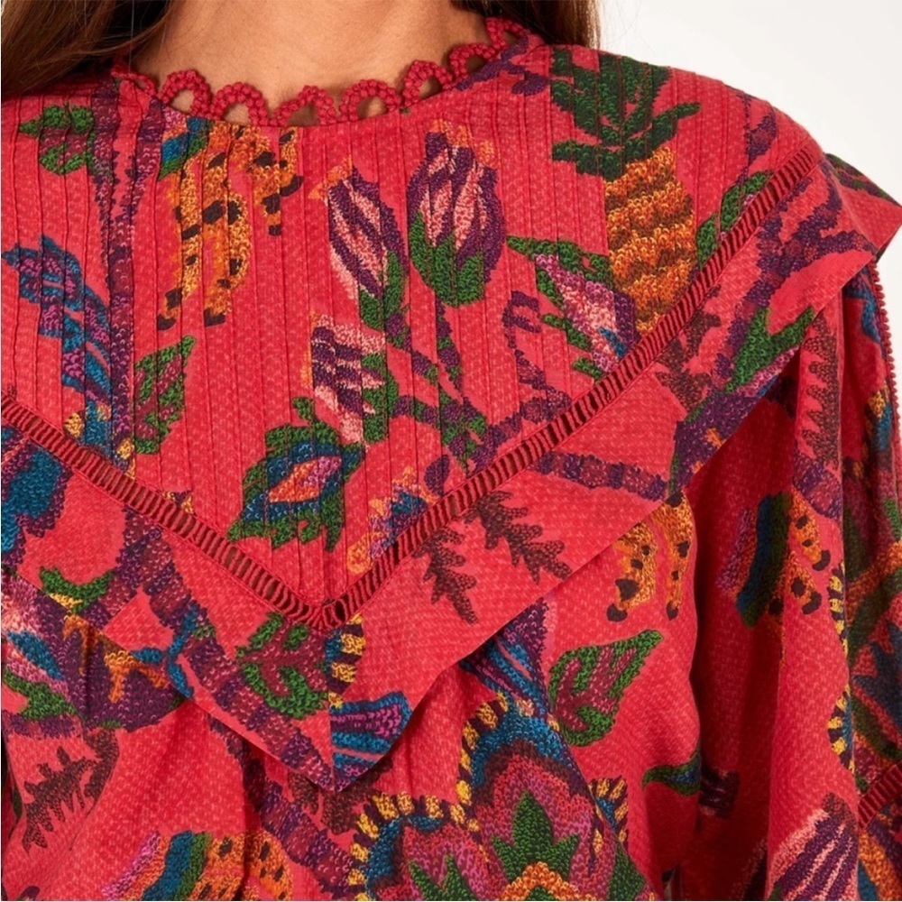 FARM Rio Red Floral Mini Dress - Picture 5 of 14
